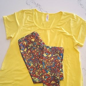 🦋LulaRoe OS leggings and Tee🌻
